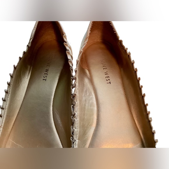 Nine West Leather Flats Beige Mt Dusk Pear Soprettyo Size 8.5 Shoes - Picture 8 of 13